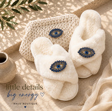 Load image into Gallery viewer, Blue Eye Slippers