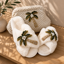 Load image into Gallery viewer, Palm Tree Slippers
