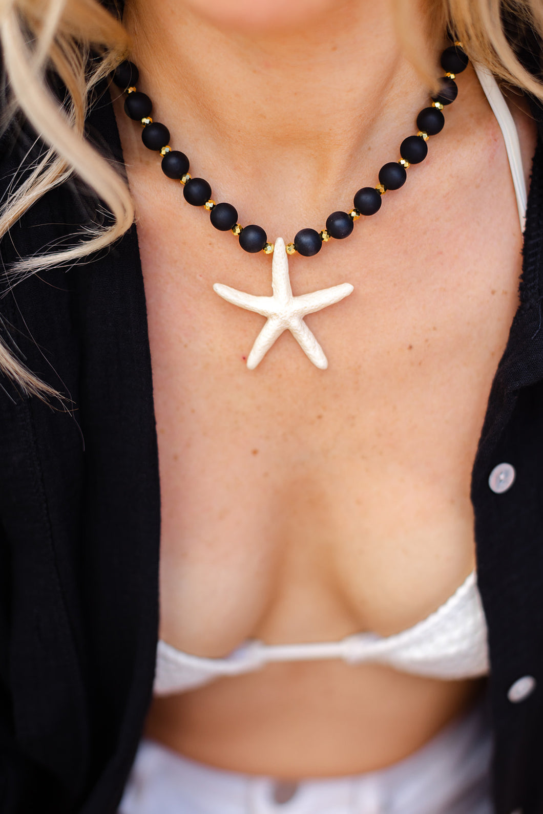 Black Starfish Necklace