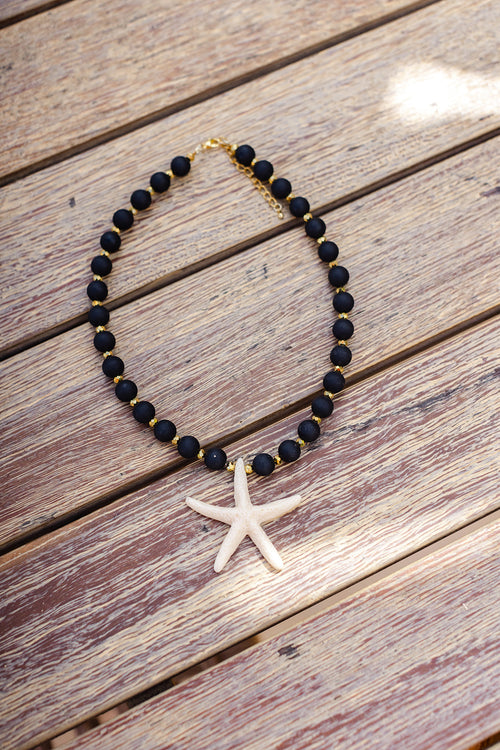Black Starfish Necklace