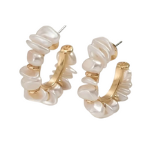 Load image into Gallery viewer, Shell Hoop Earrings
