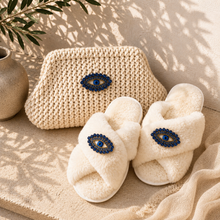 Load image into Gallery viewer, Blue Eye Slippers
